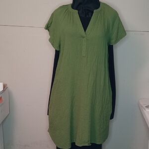 Universal Thread Green Tunic with Mandarin Collar